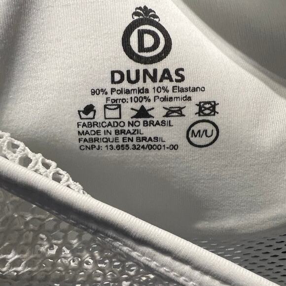 NWT Dunas Body Power Cycling Unitard Womens One Size White Mesh Jumpsuit Stretch - Picture 6 of 8